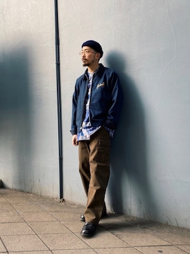 「アイテム（ニットキャップ/ビーニー）」を使った、Tomoya  Miuraさん（メンズ・169cm・20代）の冬コーディネート