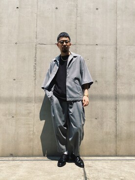 「HAVERSACK（ハバーザック）のアイテム（パンツ）」を使った、Tomoya  Miuraさん（メンズ・170cm）の夏コーディネート