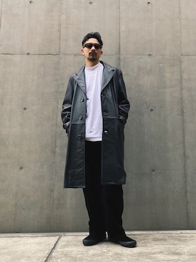 「SCHOTT」｜「アイテム（チェスターコート）」を使った、Tomoya  Miuraさん（メンズ・170cm）の秋コーディネート
