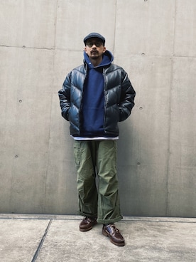 「schott(ショット)のアイテム」を使った、Tomoya Miuraさん(メンズ・170cm)の冬コーディネート