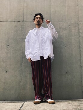 「HAVERSACK（ハバーザック）のアイテム（パンツ）」を使った、Tomoya  Miuraさん（メンズ・170cm）の春コーディネート