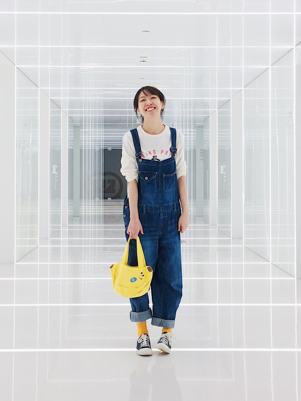 「ootd、無印良品、GAP、Samansa Mos2」｜「GAPのアイテム（Tシャツ/カットソー、ホワイト系）」を使った、AmberRUANさん（レディース・161cm）の夏コーディネートの1枚目の写真