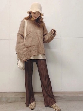 松尾瞳さん(レディース・157cm)の春コーディネート