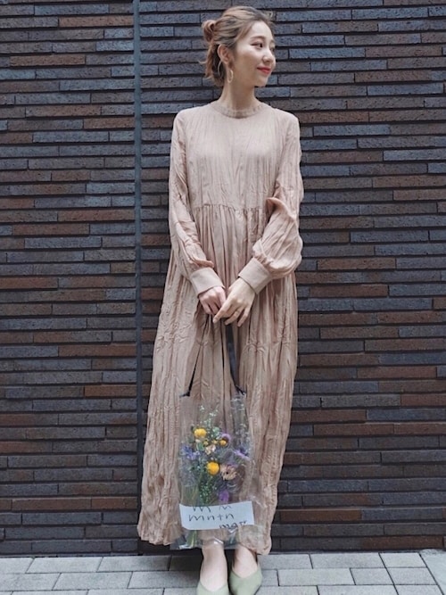 セール】AUNT MARIE'S ワッシャー加工ロングワンピース（ワンピース