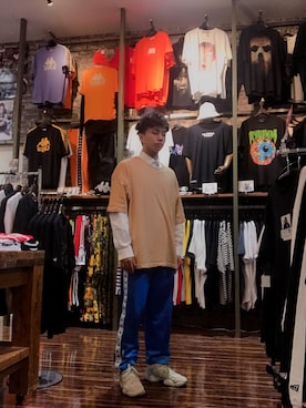 「mnml(ミニマル)のアイテム(トップス)」を使った、そーまさん(メンズ・170cm)の春コーディネート