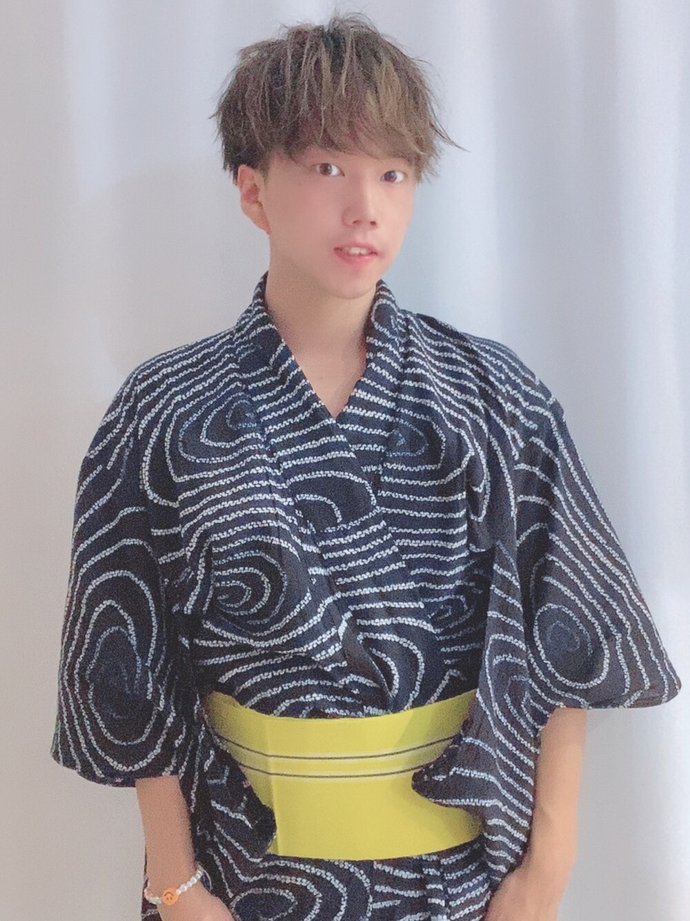 「浴衣祭り、浴衣、浴衣男子、浴衣コーデ、ゆかた、夏コーデ、夏、ootd、今日のコーデ、おしゃれさんと繋がりたい」｜「浴衣のアイテム（その他トップス、パープル系）」を使った、そーまさん（メンズ・170cm）の夏コーディネートの1枚目の写真