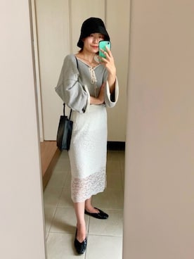 「DEVICE（デバイス）のアイテム（帽子）」を使った、ｏｏｏ.yuuuさん（レディース・161cm）の春コーディネート