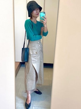 「DEVICE（デバイス）のアイテム（帽子）」を使った、ｏｏｏ.yuuuさん（レディース・161cm）の春コーディネート