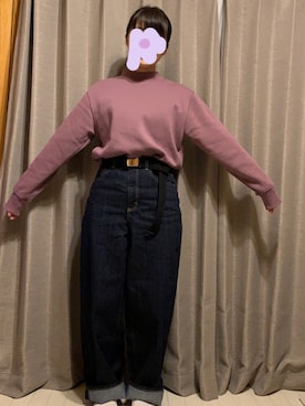「コクーンシルエットジーンズ」｜e r i n a ⋈*｡ﾟさん（レディース・152cm）の冬コーディネート