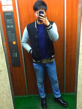 若林さん(メンズ・182cm)の冬コーディネート