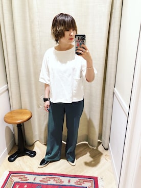 「CHAUGAM（チャウガム）のアイテム」を使った、muuさん（レディース・150cm）の夏コーディネート