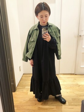「SUPERTHANKS」｜「アイテム（ワンピース）」を使った、muuさん（レディース・150cm）の春コーディネート