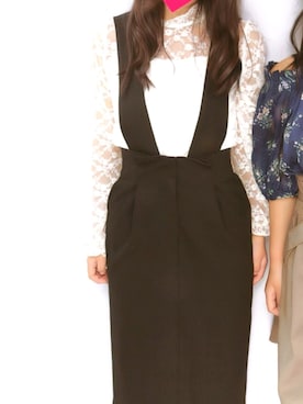 「one way（ワンウェイ）のアイテム（サロペット/オーバーオール）」を使った、ななかさん（レディース・165cm）の春コーディネート