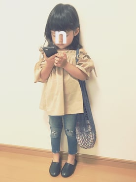 「おんなのこコーデ」｜「アイテム（チュニック）」を使った、pirosanさん（キッズ・90cm）の夏コーディネート