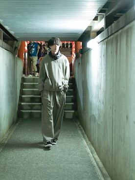 「superNova.（スーパーノヴァ）のアイテム（パンツ）」を使った、sato_shunさん（メンズ・178cm）の秋コーディネート