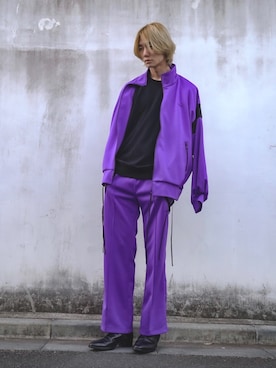 「ジャージーパンツ」｜「アイテム（ジャージ）」を使った、sato_shunさん（メンズ・178cm）の秋コーディネート