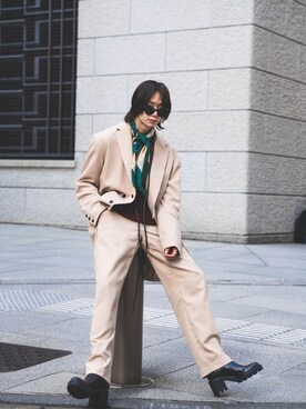 「Plan C（プランシー）のアイテム」を使った、sato_shunさん（メンズ・178cm）の春コーディネート