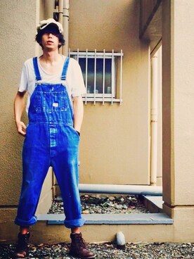 「TIME（タイム）のアイテム」を使った、きわむさん（メンズ・187cm）の冬コーディネート