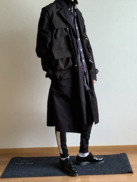 「URBAN RESEARCH（アーバンリサーチ）のアイテム（トレンチコート）」を使った、なべるんさん（メンズ・174cm）の冬コーディネート