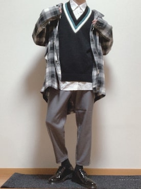 「STUDIOUS HIGH（ストゥディオスハイ）のアイテム」を使った、なべるんさん（メンズ・174cm）の冬コーディネート