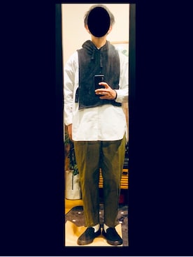 「COMME des GARCONS（コムデギャルソン）のCOMME des GARÇONS SHIRT Shirts（シャツ/ブラウス、ホワイト系）」を使った、ÿuki（相互）さん（メンズ・171cm）の春コーディネート