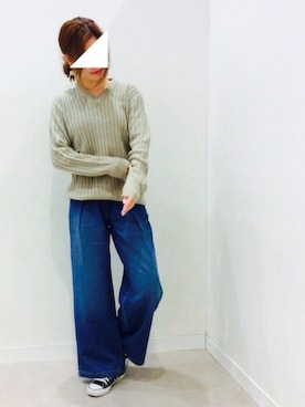 「ゆるずる」｜「アイテム（アクセサリー）」を使った、もりもりさん（レディース・163cm）の冬コーディネート