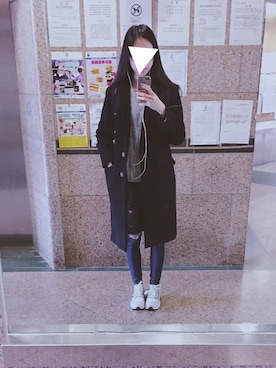 「JEANASIS（ジーナシス）のアイテム（ダッフルコート）」を使った、Siuman Lauさん（レディース・165cm）の冬コーディネート