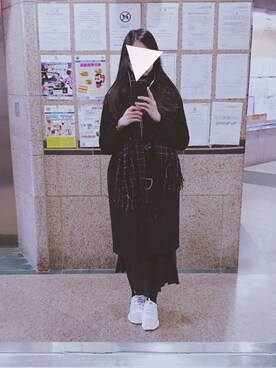 「JEANASIS（ジーナシス）のアイテム（ダッフルコート）」を使った、Siuman Lauさん（レディース・165cm）の冬コーディネート