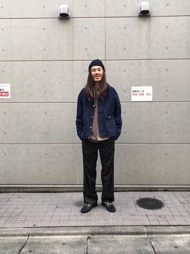 「MONKEY TIME（モンキータイム）のアイテム（デニムジャケット）」を使った、kuroiwaさん（メンズ・180cm）の秋コーディネート