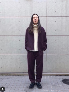 「CALUX（キャラクス）のアイテム」を使った、kuroiwaさん（メンズ・180cm）の冬コーディネート