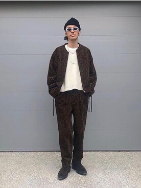 「MONKEY TIME（モンキータイム）のアイテム（ブルゾン）」を使った、kuroiwaさん（メンズ・180cm）の冬コーディネート