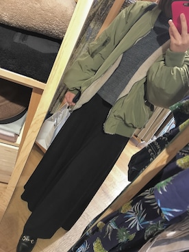 「Bleu Bleuet（ブルーブルーエ）のアイテム（ジャケット/アウター）」を使った、ぽんゆさん（レディース・158cm）の秋コーディネート