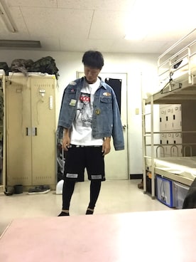 「PYREX（パイレックス）のアイテム」を使った、ぐっさんさん（メンズ・170cm）の夏コーディネート