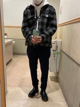「UNIVERSAL OVERALL（ユニバーサルオーバーオール）のアイテム（その他アウター）」を使った、あちゃん(^^)さん（レディース・160cm）の冬コーディネート