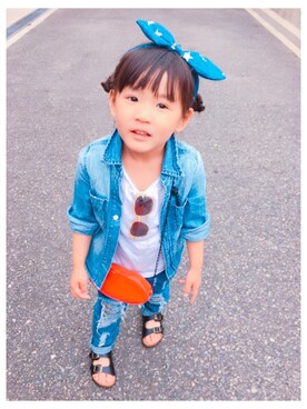 shihotoyouさん（キッズ・122cm）の春コーディネート