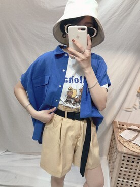 「aloha」｜niniさん（レディース・155cm）の夏コーディネート