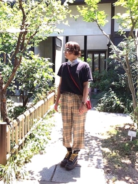 「Dr. Martens（ドクターマーチン）のDr.Martens / 1460 8EYEBOOT（ブーツ）」を使った、ぽん。さん（レディース・159cm）の夏コーディネート