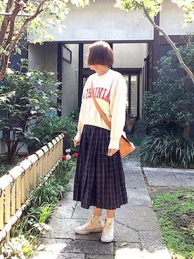 「fes（フェス）のアイテム」を使った、ぽん。さん（レディース・159cm）の秋コーディネート