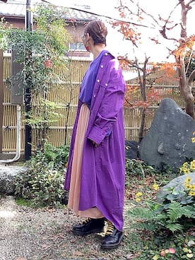 「Dr. Martens（ドクターマーチン）のDr.Martens / 1460 8EYEBOOT（ブーツ）」を使った、ぽん。さん（レディース・159cm）の冬コーディネート