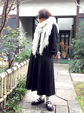 「アイテム（マフラー）」を使った、ぽん。さん（レディース・159cm）の冬コーディネート