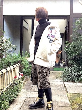 「UP START（アップスタート）のアイテム」を使った、ぽん。さん（レディース・159cm）の冬コーディネート