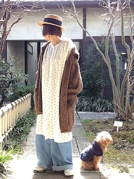 「DIRK BIKKEMBERGS（ダークビッケンバーグ）のアイテム（ジャケット/アウター）」を使った、ぽん。さん（レディース・159cm）の冬コーディネート