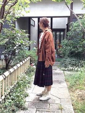 「コンバース」｜ぽん。さん（レディース・159cm・40代）の秋コーディネート