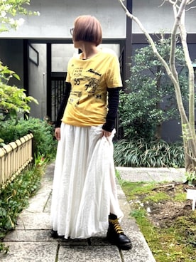 「Dr. Martens（ドクターマーチン）のDr.Martens / 1460 8EYEBOOT（ブーツ）」を使った、ぽん。さん（レディース・159cm）の春コーディネート