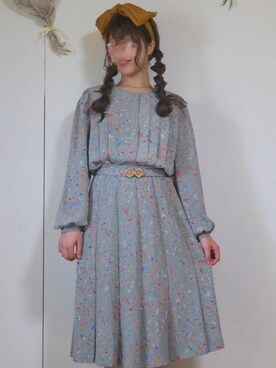 ワンピース ドレス オレンジ系 を使った 昭和レトロ の人気ファッションコーディネート Wear