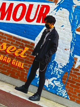 「LOUNGE LIZARD（ラウンジリザード）のアイテム（ジャケット/アウター）」を使った、reiya15180108さん（メンズ・174cm）の冬コーディネート