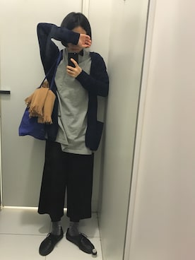 「COS（コス）のアイテム（ピーコート）」を使った、bytheriverさん（レディース・159cm）の冬コーディネート