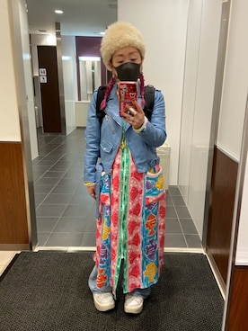 「古着ワンピース」｜「アイテム（ジャケット/アウター）」を使った、RYOKOさん（レディース・151cm）の秋コーディネート