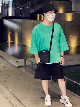 「ROTHCO（ロスコ）のアイテム（バッグ）」を使った、服装研究博士 Dr.ジェントルさん（メンズ・168cm）の夏コーディネート