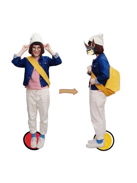 「LEUCHTFEUER（ロイフトフォイヤー）の【LEUCHTFEUER】コットンワッチキャップ（ニットキャップ/ビーニー、ホワイト系）」を使った、SONGSHUYAさん（レディース・158cm）の秋コーディネート